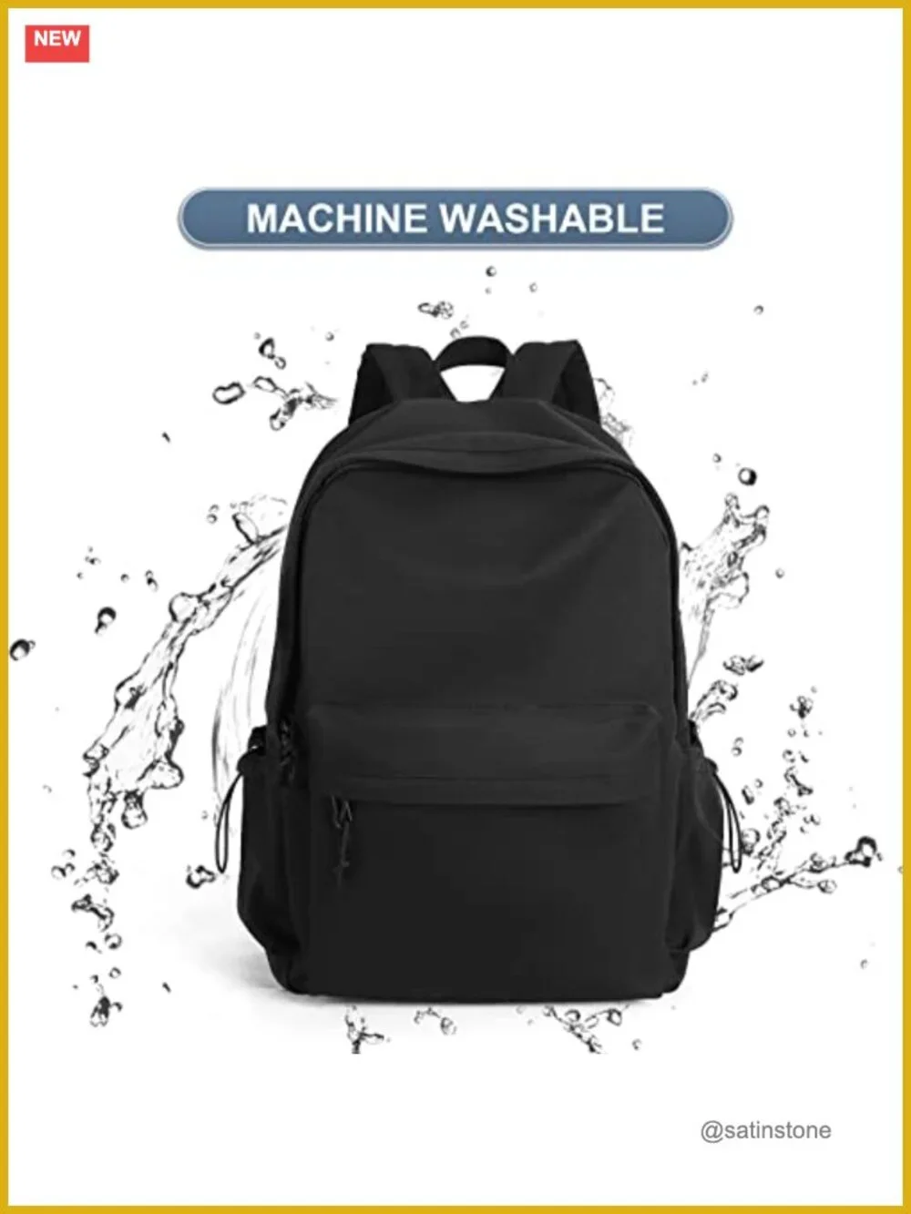 Waterproof School Backpack with Laptop Compartment, Lightweight Nylon Daypack